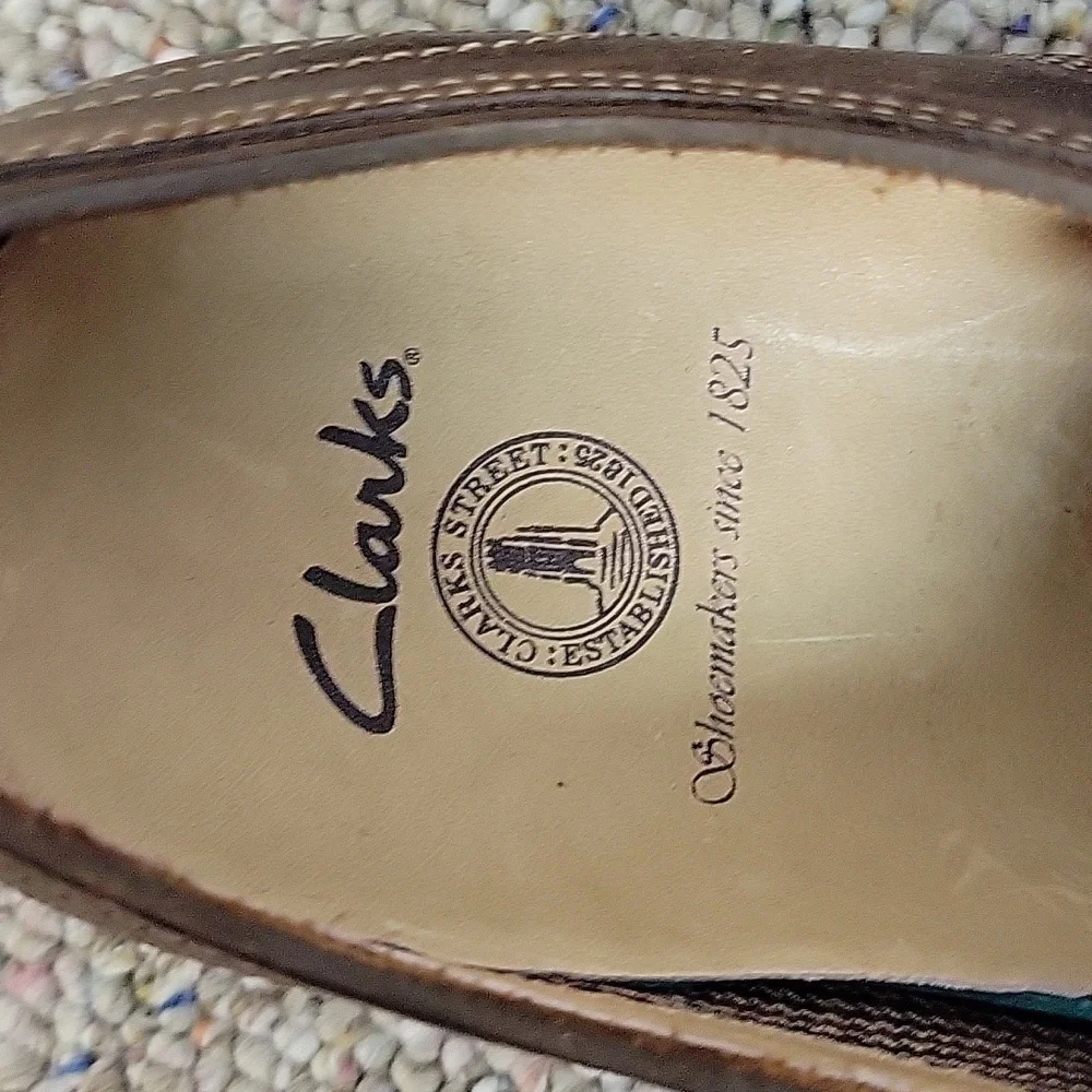 Clarks Men's Dark Brown Leather Oxfords Sz 11.5. NWOT Office Business